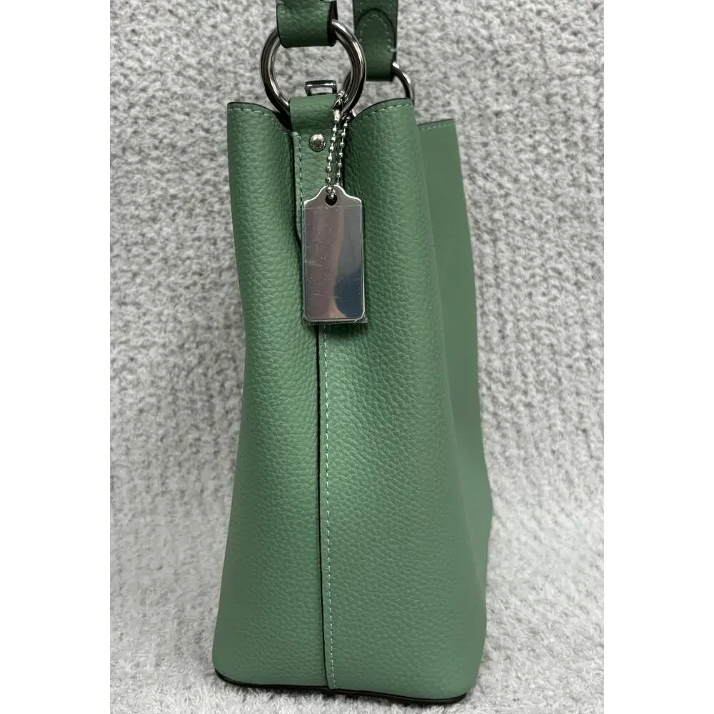 Coach Green Leather Mini Town Bucket Bag Purse 1011 #76922
